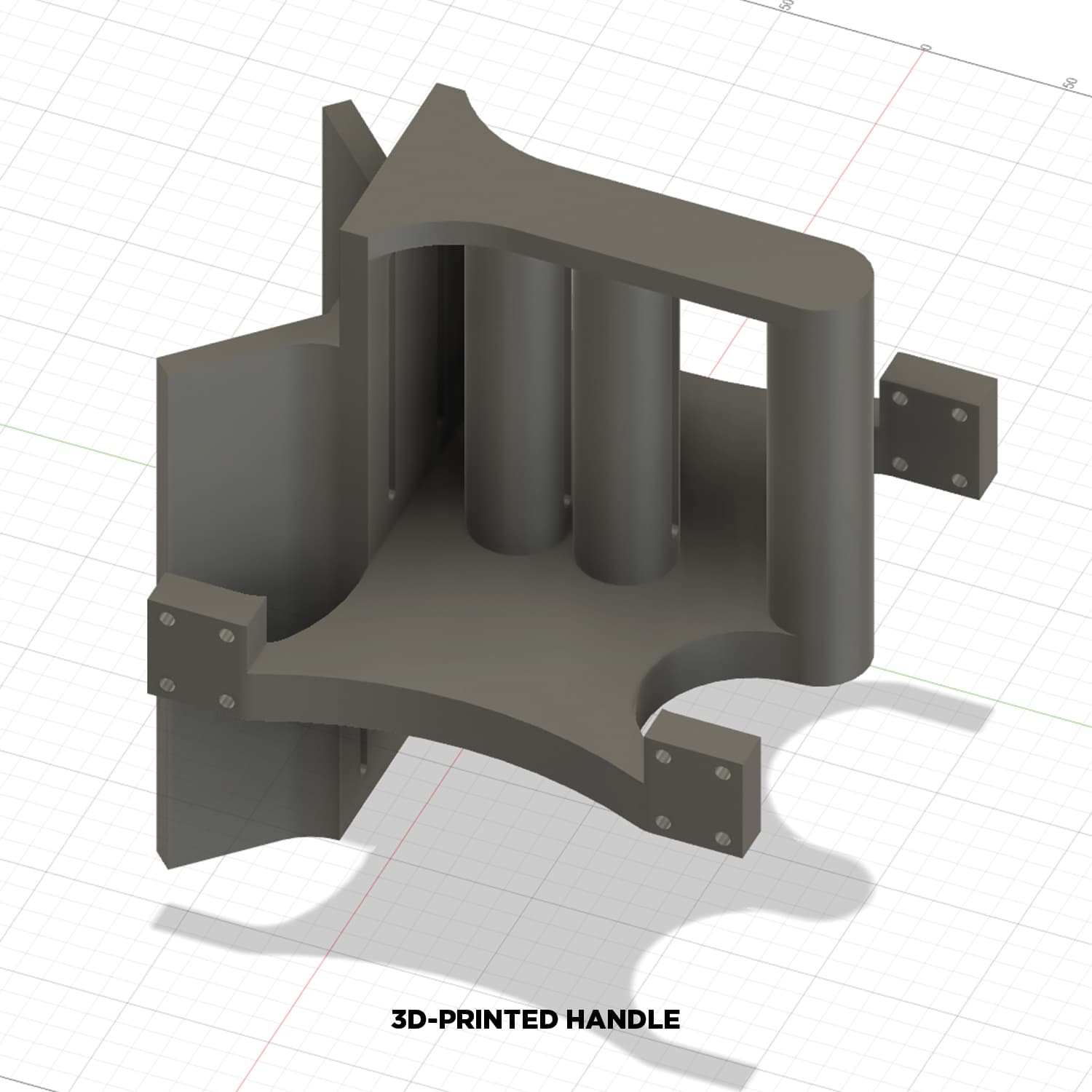 3D-Printed Handle for Bowl Sliding Rig round shape