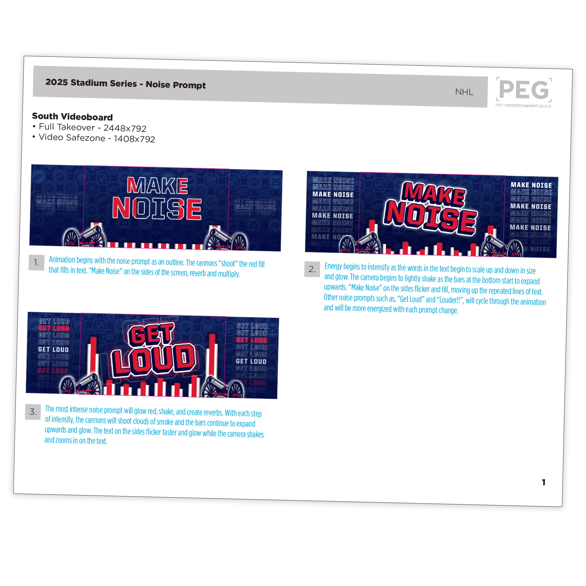 2025 NHL Stadium Series Make Noise/Get Loud Storyboards round shape